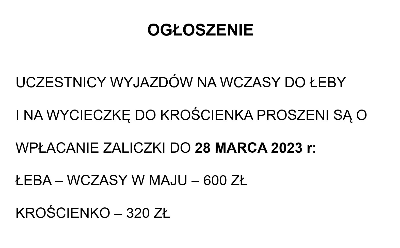 Ogłoszenie