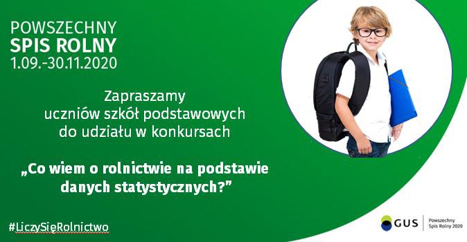 Plakat Spisu Rolnego zachęcający do wzięcia udziału w konkursie